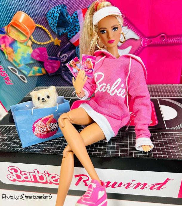 Pink hoodie for fashion doll