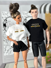 Load image into Gallery viewer, Barbie doll t shirt with logo
