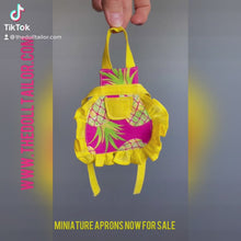 Load and play video in Gallery viewer, Pineapple Apron for Fashion dolls   Miniature Apron 1/6 scale accessories
