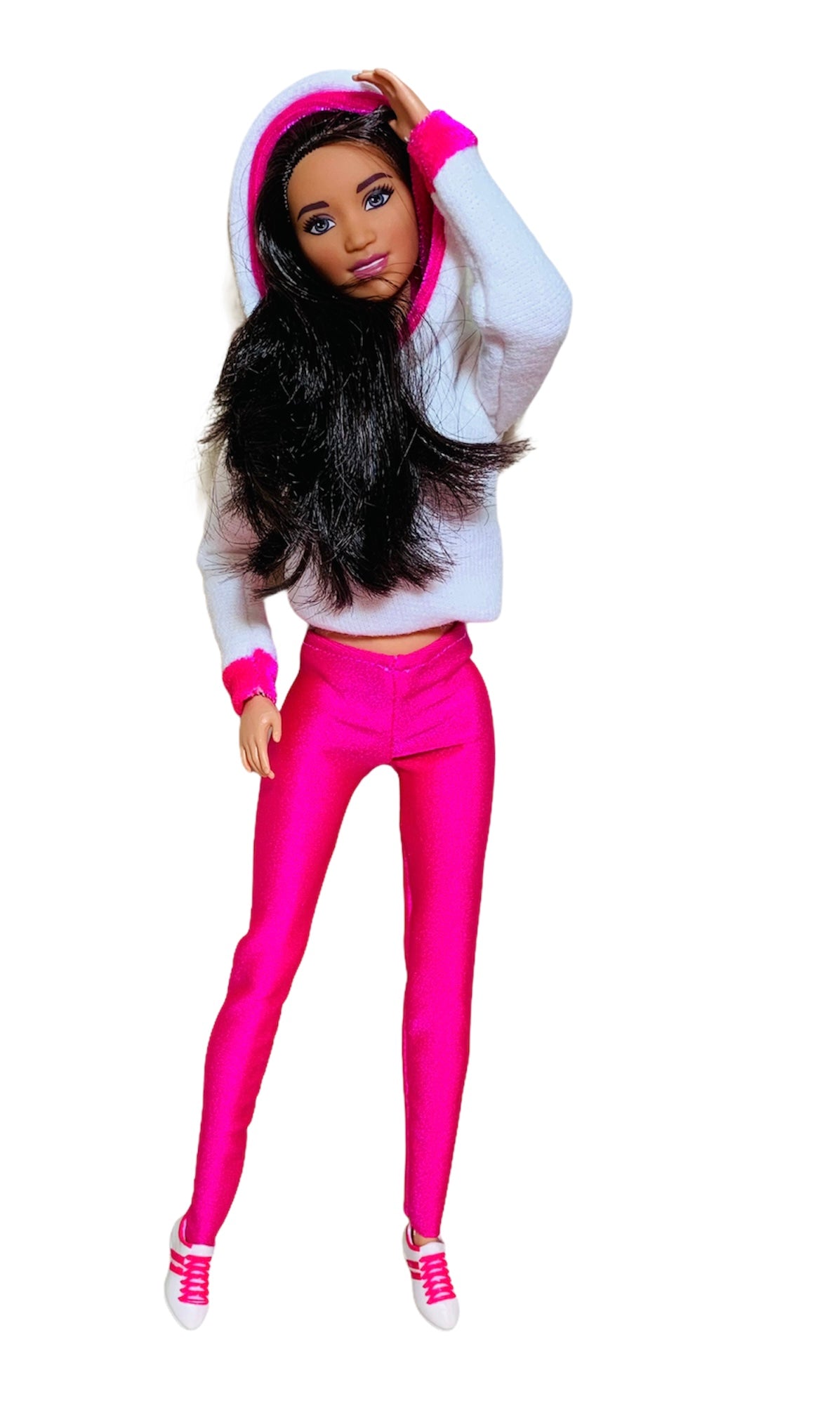 Barbie pink hollow cut leggings