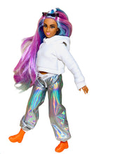Load image into Gallery viewer, Holographic sweatpants for Barbie doll
