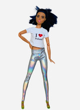 Load image into Gallery viewer, Holographic leggings for Barbie Doll
