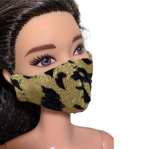 Barbie Doll face Mask Gold and Black