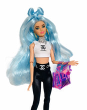 Load image into Gallery viewer, Black leggings for Barbie with logo
