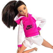 Load image into Gallery viewer, Pink Barbie doll hoodie and shorts

