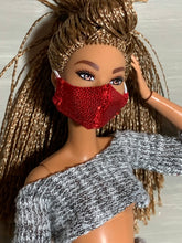 Load image into Gallery viewer, Red face mask for Barbie dolls
