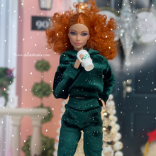Load image into Gallery viewer, Christmas hoodie for fashion dolls velvet sweatpants
