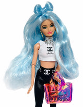 Load image into Gallery viewer, White crop top for Barbie dolls with logo
