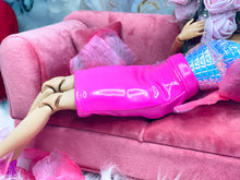 Load image into Gallery viewer, Hot Pink pleather skirt for Barbie
