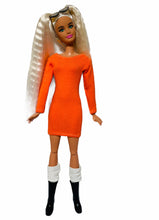 Load image into Gallery viewer, Halloween dress for Barbie doll orange Dress
