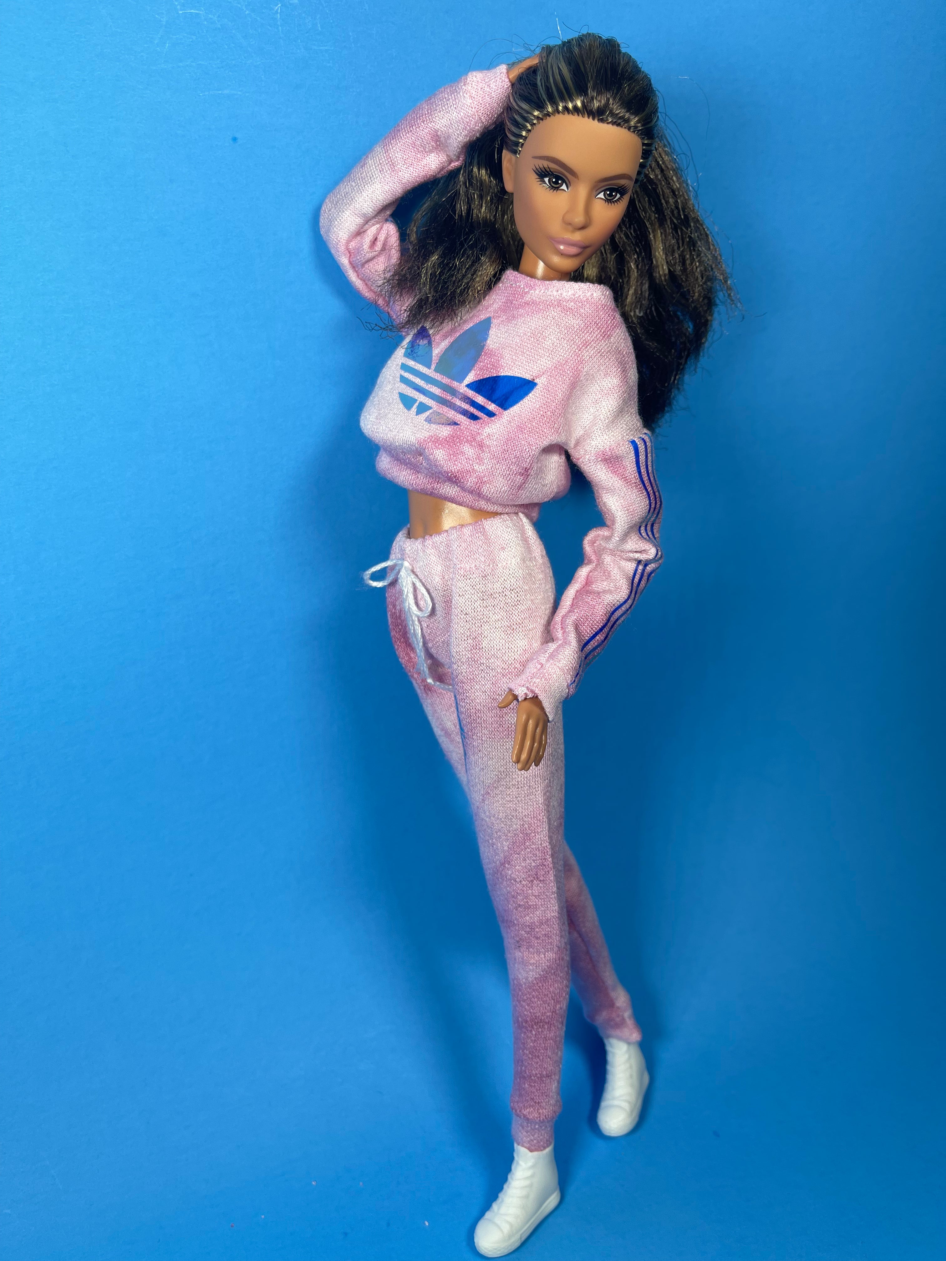 Tie dye leggings for Barbie Doll blue and pink Leggings – The Doll Tailor