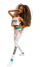 Load image into Gallery viewer, White crop top for Barbie dolls with “PINK” logo
