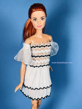 Load image into Gallery viewer, White ruffle dress for fashion dolls
