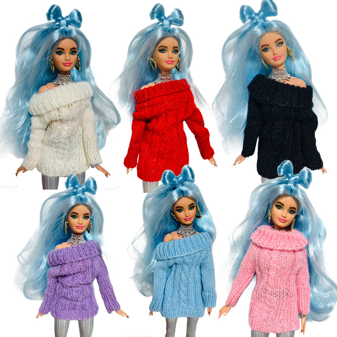 Barbie doll sweater Hand knitted sweaters