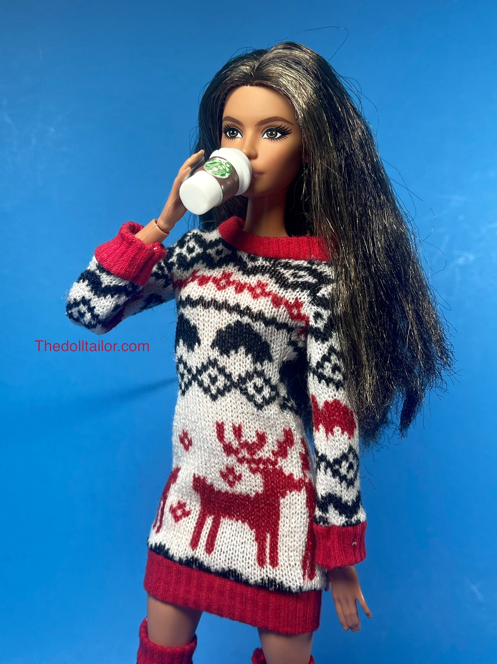 Christmas sweater for fashions ugly sweater dress – The Doll Tailor