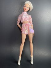 Load image into Gallery viewer, Pink crop top and pink shorts for barbie doll
