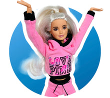 Load image into Gallery viewer, Pink shorts and hoodie for Barbie doll
