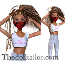 Load image into Gallery viewer, Red Barbie Doll face mask
