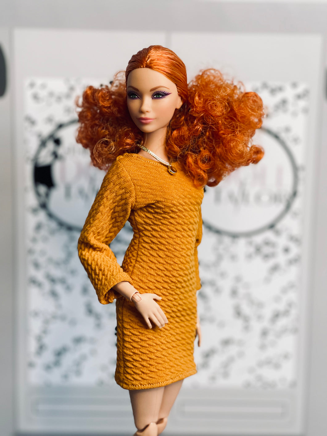 Orange dress for Barbie doll fall dress The Doll Tailor Orange dress for Barbie doll fall dress The Doll Tailor