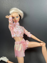 Load image into Gallery viewer, Pink crop top and pink shorts for barbie doll
