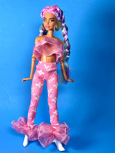 Load image into Gallery viewer, Pink crop top and pink leggings for fashion dolls
