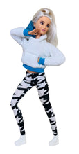 Load image into Gallery viewer, Black and white leggings for Barbie doll
