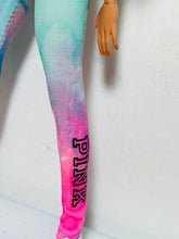 Load image into Gallery viewer, Tie dye leggings and crop top “PINK “logo
