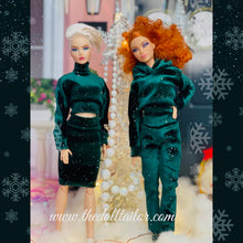 Load image into Gallery viewer, Christmas hoodie for fashion dolls velvet sweatpants
