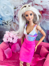 Load image into Gallery viewer, Hot Pink pleather skirt for Barbie
