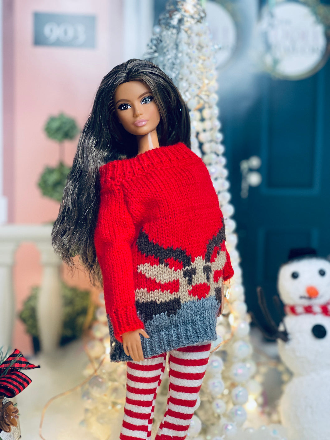 Barbie ugly 2025 christmas sweater