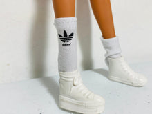 Load image into Gallery viewer, White socks for Barbie miniature socks

