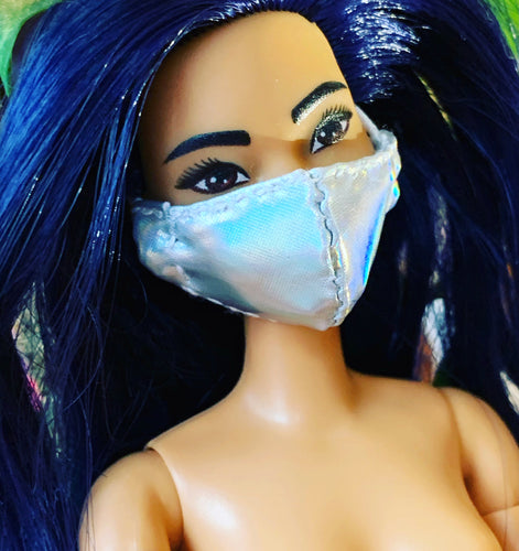 Holographic Barbie Doll face mask