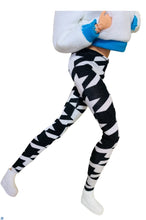 Load image into Gallery viewer, Black and white leggings for Barbie doll
