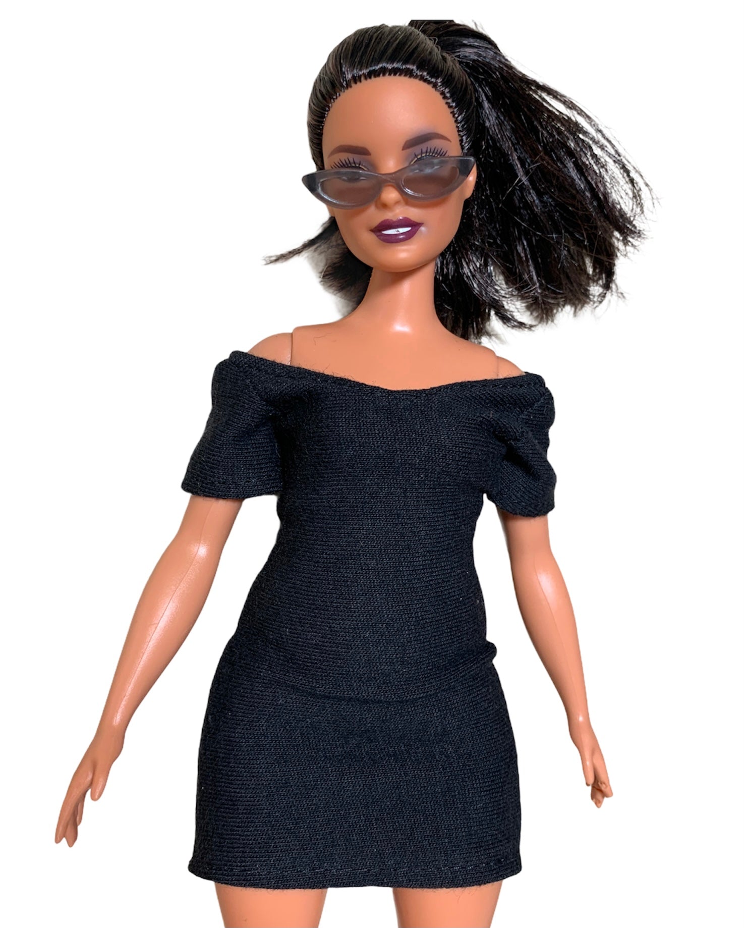 Black dress for Barbie doll simple dress The Doll Tailor Black dress for Barbie doll simple dress The Doll Tailor