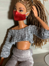 Load image into Gallery viewer, Red face mask for Barbie dolls
