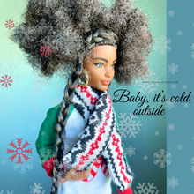 Load image into Gallery viewer, Knitted scarf for fashion dolls winter scarf
