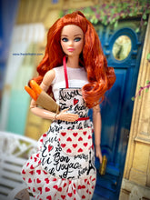 Load image into Gallery viewer, Ruffly French apron for fashion dolls
