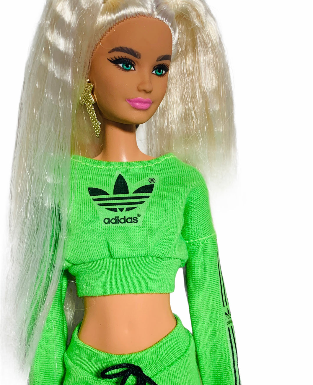 Lime green sports top for Barbie Doll