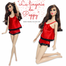 Load image into Gallery viewer, Red silky pajamas for Barbie Dolls
